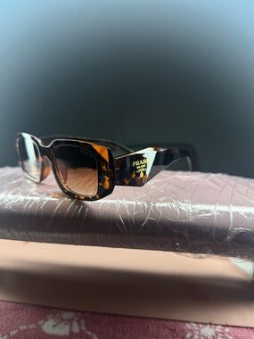 Prada Tortoiseshell Frame Sunglasses with Brown Gradient Lenses